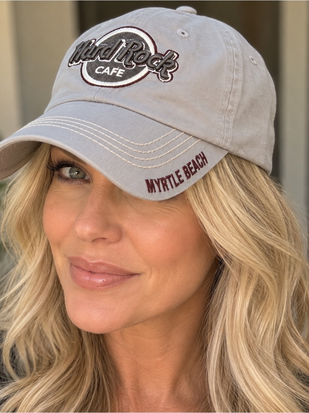 Hard Rock Cafe Women's Baseball Cap with Embroidered Logo